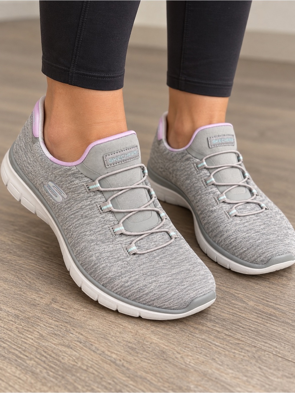 Skechers Slip-Ins Summits Dazzling Haze Gray Sneakers 9.5